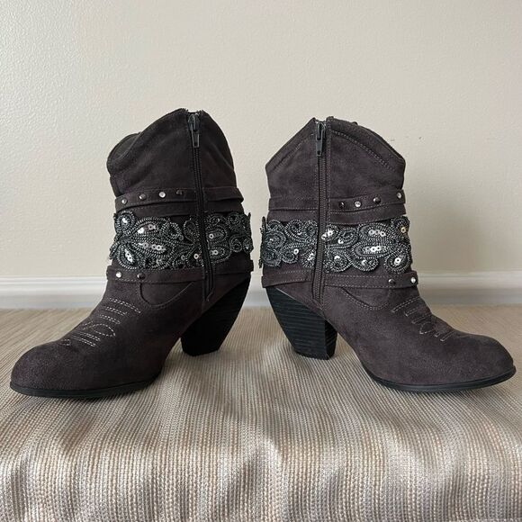 Not Rated Women's Midas Ankle Bootie Grey Sz 7.5 women - Picture 13 of 16